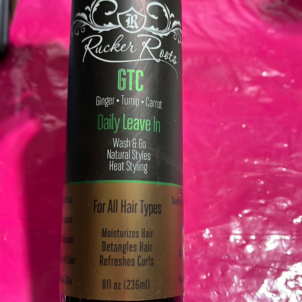 Rucker Roots GTC daily leaving ginger turn up carrot wash & go ,natural ,heat 🤩